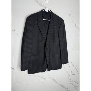 Brooks Brothers Blazer Mens 44R Gray Pinstripe Wool Cashmere Sport Coat 2 Button